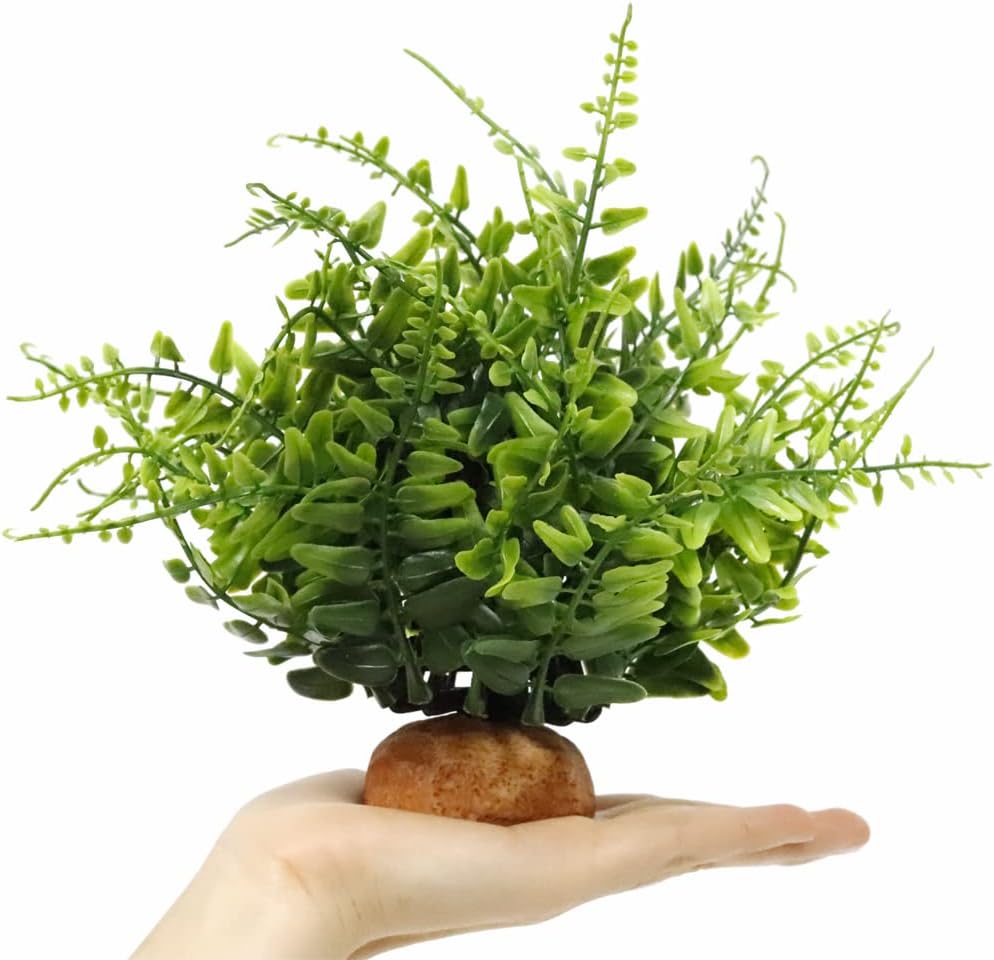 Fake Desert Dry Grass, Reptile Plants for Terrarium, Bearded Dragon Tank Accessories Habitat Decor fit Crested Gecko Leopard Lizard Chameleon Ball Python Snake