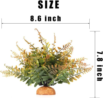 Fake Desert Dry Grass, Reptile Plants for Terrarium, Bearded Dragon Tank Accessories Habitat Decor fit Crested Gecko Leopard Lizard Chameleon Ball Python Snake