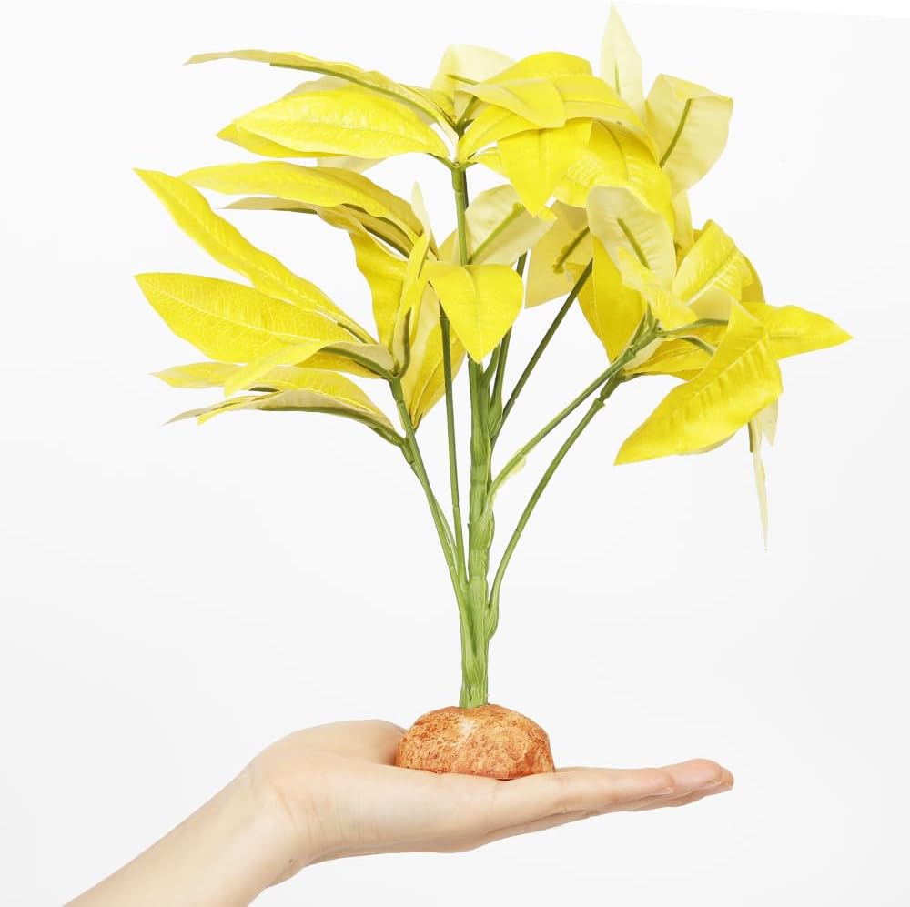 Fake Desert Dry Grass, Reptile Plants for Terrarium, Bearded Dragon Tank Accessories Habitat Decor fit Crested Gecko Leopard Lizard Chameleon Ball Python Snake