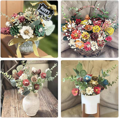 18pcs Eucalyptus Stems Artificial Eucalyptus Leaves Stems