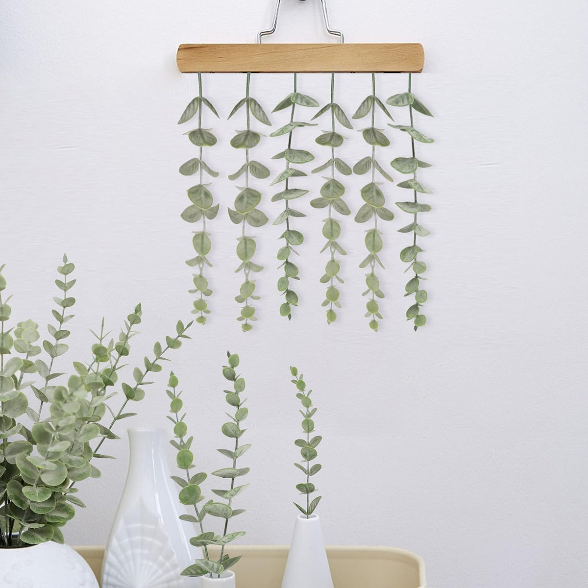 18pcs Eucalyptus Stems Artificial Eucalyptus Leaves Stems