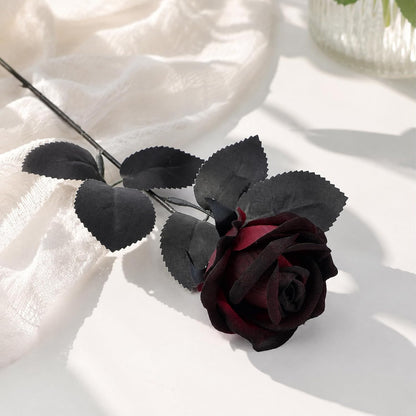 14PCS Red Roses Artificial Flowers, Fake Red Roses Bouquet