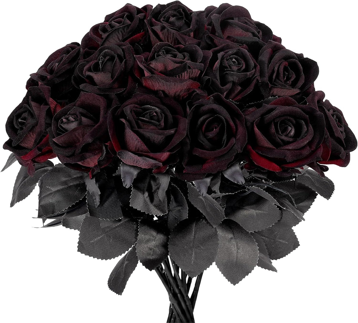 14PCS Red Roses Artificial Flowers, Fake Red Roses Bouquet