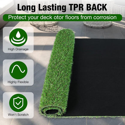 2FT X 6FT Artificial Turf Runner Rug Indoor Outdoor - Realistic Narrow Fake Grass Carpet Patio Balcony Floor Covering - Pets Friendly & Drainage Dog Grass Pad