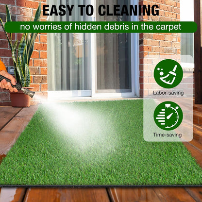 2FT X 6FT Artificial Turf Runner Rug Indoor Outdoor - Realistic Narrow Fake Grass Carpet Patio Balcony Floor Covering - Pets Friendly & Drainage Dog Grass Pad