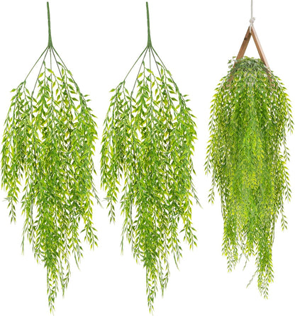 2PCS Fake Hanging Plants - Artificial Ivy Weeping Willow Vines