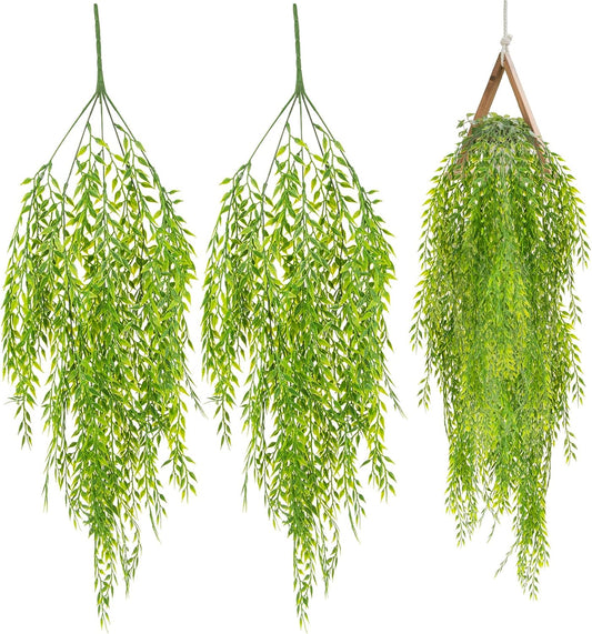 2PCS Fake Hanging Plants - Artificial Ivy Weeping Willow Vines
