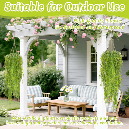 2PCS Fake Hanging Plants - Artificial Ivy Weeping Willow Vines