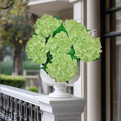 6PCS Blue Hydrangea Artificial Flowers, Bulk Silk Fake Flower with Stems, Faux Hydrangeas Bouquets for Home Décor, Wedding, Party, and Office Table Centerpieces.