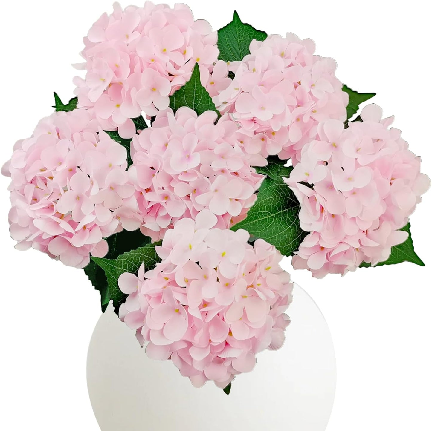 6PCS Blue Hydrangea Artificial Flowers, Bulk Silk Fake Flower with Stems, Faux Hydrangeas Bouquets for Home Décor, Wedding, Party, and Office Table Centerpieces.
