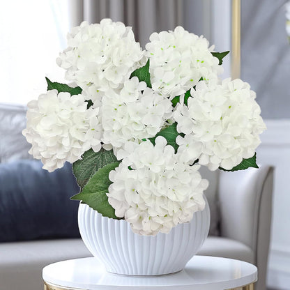 6PCS Blue Hydrangea Artificial Flowers, Bulk Silk Fake Flower with Stems, Faux Hydrangeas Bouquets for Home Décor, Wedding, Party, and Office Table Centerpieces.