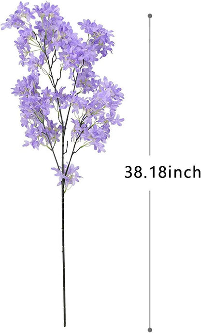 3Bundles Artificial Lilac Flowers Purple Silk Lilac Flowers Bouquet Faux Lilac Flowers with Stems Fake Lilac Flowers Arrangements for Indoor Outdoor Garden Wedding Home Decor