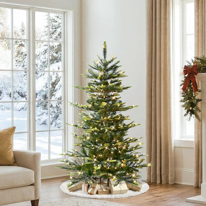 7.5ft Pre-Lit Aspen Fir Artificial Christmas Tree