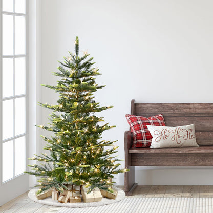 7.5ft Pre-Lit Aspen Fir Artificial Christmas Tree
