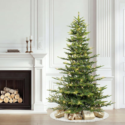 7.5ft Pre-Lit Aspen Fir Artificial Christmas Tree