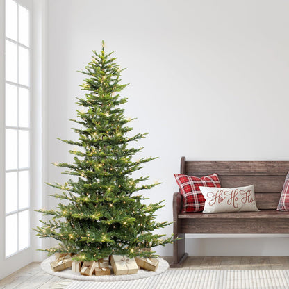 7.5ft Pre-Lit Aspen Fir Artificial Christmas Tree