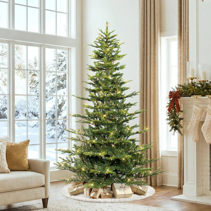 7.5ft Pre-Lit Aspen Fir Artificial Christmas Tree