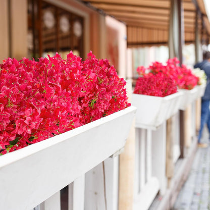 8PCS Silk Bougainvillea Artificial Flowers, UV Resistant, 48 Branches, Long Stems Faux Flower, Realistic Fake Bougainvillea Vines, for Wedding Porch Home Party Garden DIY Decor - 38 inch (Fuchsia)