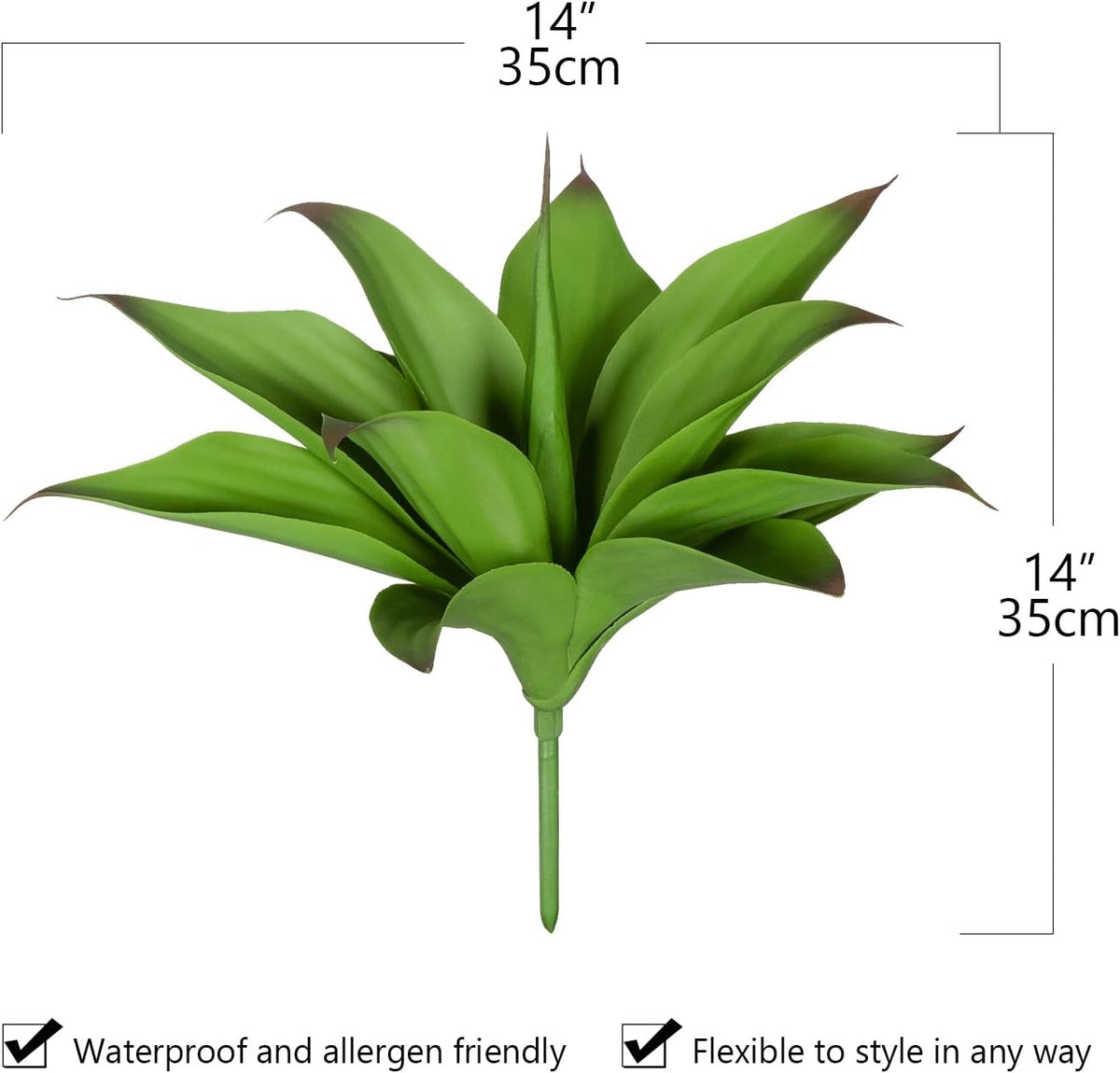 Artificial Agave Plants,Large UV Resistant Fake Agave Planters for Indoor and Outdoor Decorating Artificial Plants for Outdoors Fake Plants 2Pack, 28" Red
