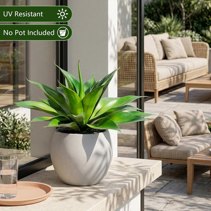 Artificial Agave Plants,Large UV Resistant Fake Agave Planters for Indoor and Outdoor Decorating Artificial Plants for Outdoors Fake Plants 2Pack, 28" Red