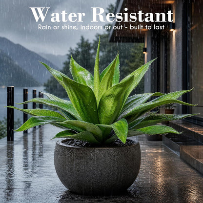 Artificial Agave Plants,Large UV Resistant Fake Agave Planters for Indoor and Outdoor Decorating Artificial Plants for Outdoors Fake Plants 2Pack, 28" Red