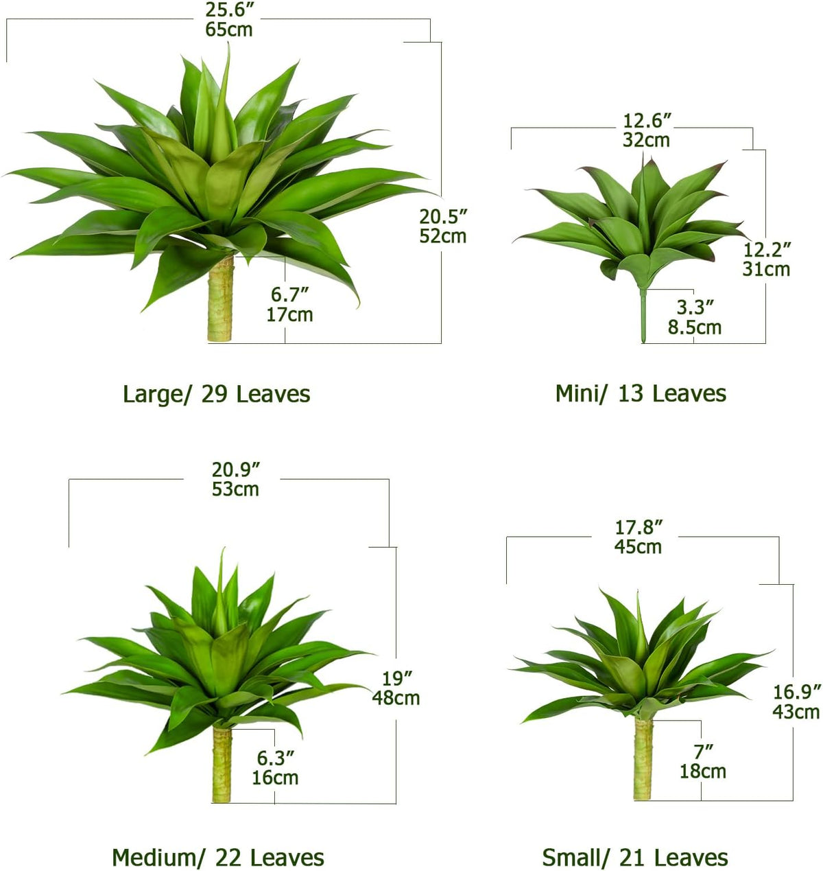 Artificial Agave Plants,Large UV Resistant Fake Agave Planters for Indoor and Outdoor Decorating Artificial Plants for Outdoors Fake Plants 2Pack, 28" Red