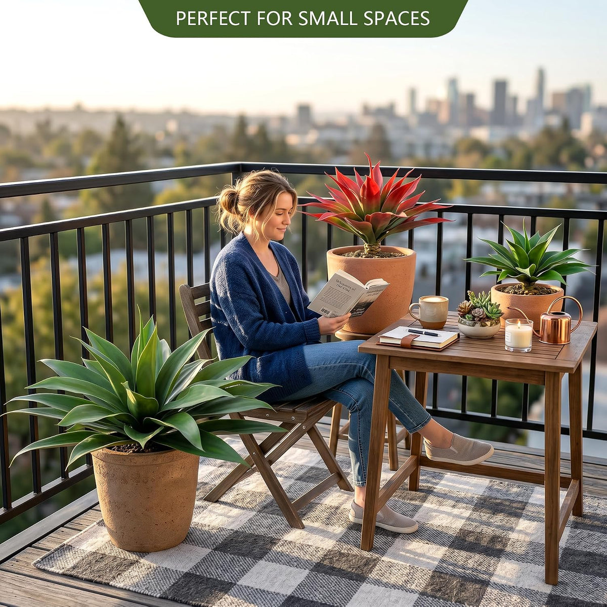 Artificial Agave Plants,Large UV Resistant Fake Agave Planters for Indoor and Outdoor Decorating Artificial Plants for Outdoors Fake Plants 2Pack, 28" Red