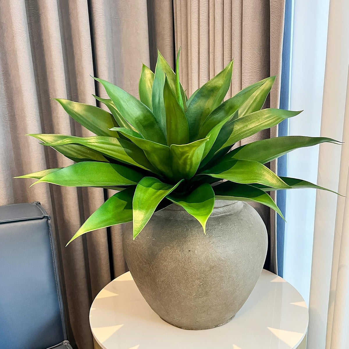 Artificial Agave Plants,Large UV Resistant Fake Agave Planters for Indoor and Outdoor Decorating Artificial Plants for Outdoors Fake Plants 2Pack, 28" Red