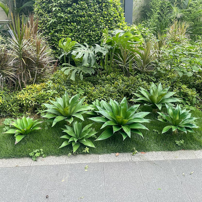 Artificial Agave Plants,Large UV Resistant Fake Agave Planters for Indoor and Outdoor Decorating Artificial Plants for Outdoors Fake Plants 2Pack, 28" Red