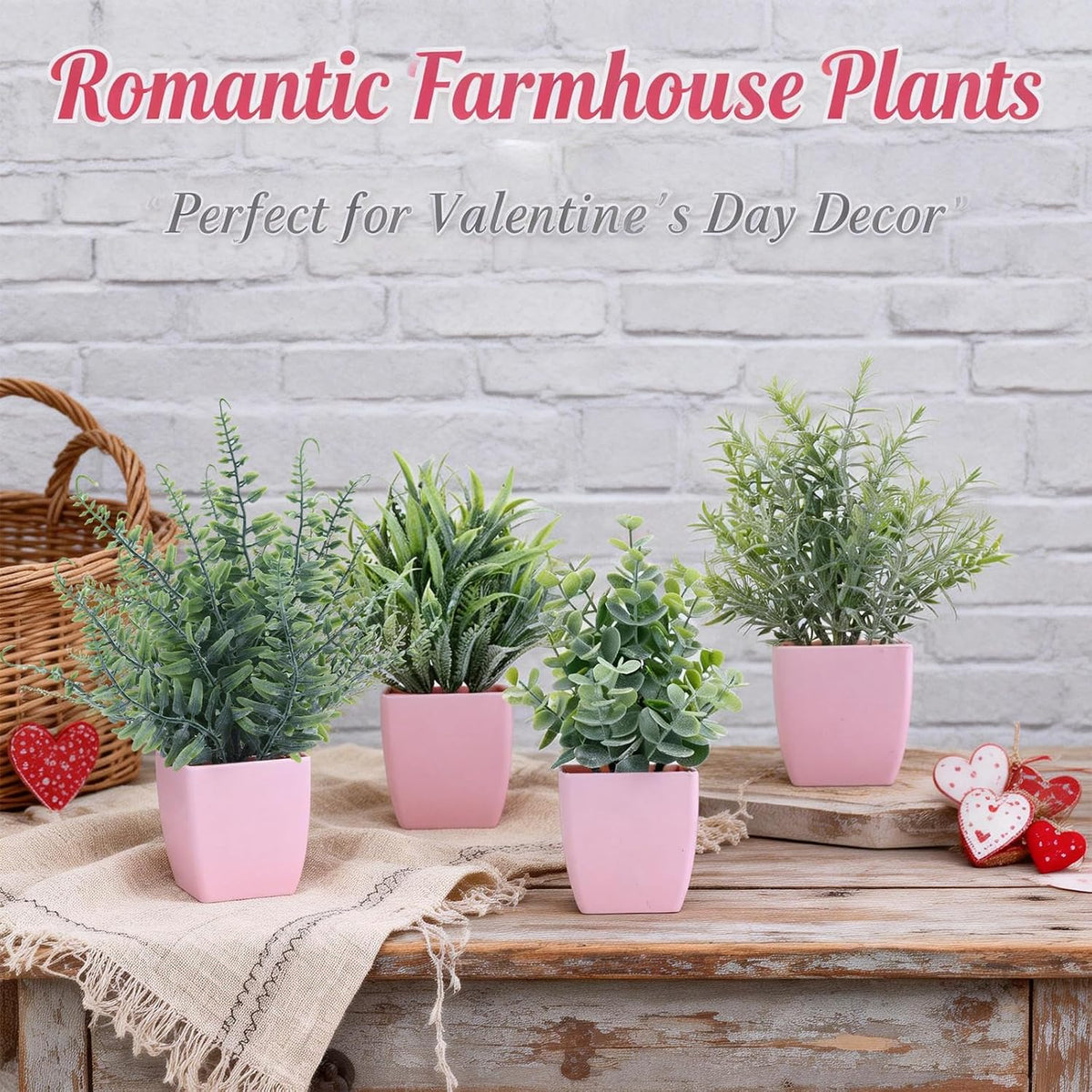 2 Pack Fake Plants in Pot Small Artificial Eucalyptus Potted Plant Faux Rosemary in Pot Greenery for Home Decor Indoor Office Shelf Table Desk Bathroom Decoration (Blue-2)