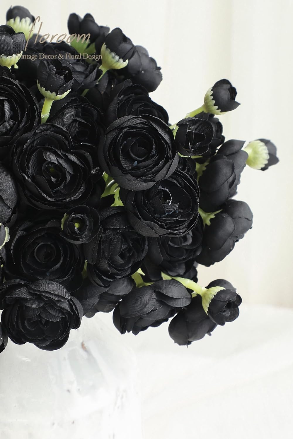 Ranunculus Artificial Flowers 18 Pcs Dusty Rose Faux Silk Mini Ranunculus Bulk Fake Wedding Filler Flowers for DIY Bouquets, Centerpieces, Bridal Shower Decorations & Arrangements