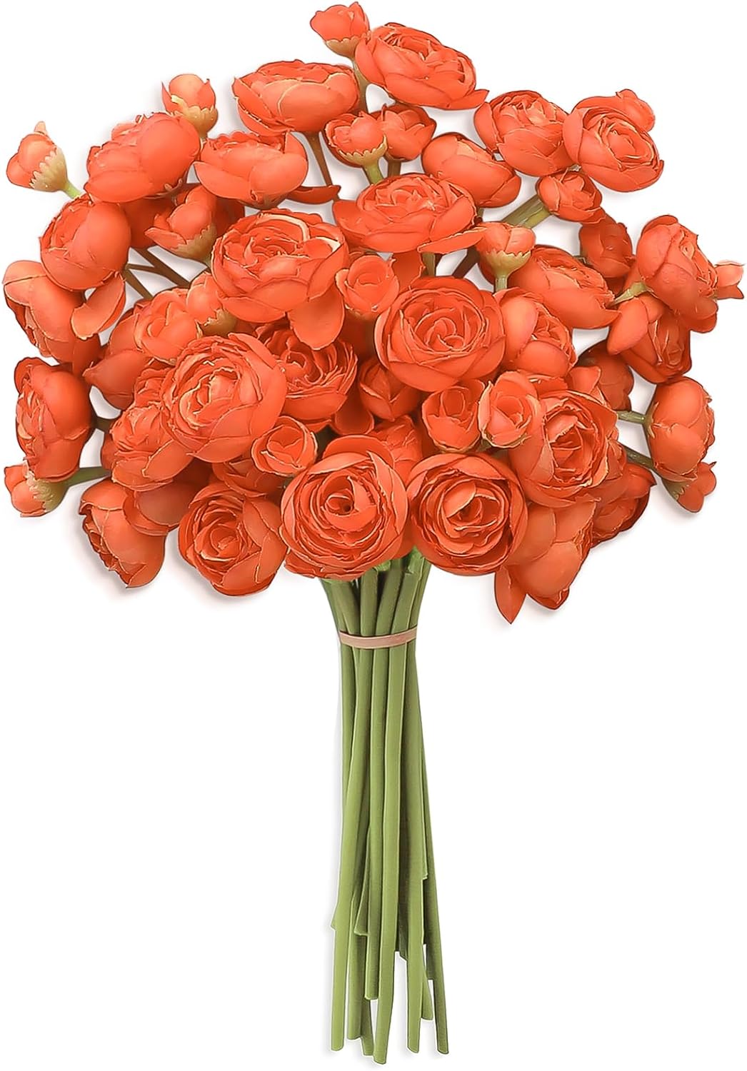 Ranunculus Artificial Flowers 18 Pcs Dusty Rose Faux Silk Mini Ranunculus Bulk Fake Wedding Filler Flowers for DIY Bouquets, Centerpieces, Bridal Shower Decorations & Arrangements