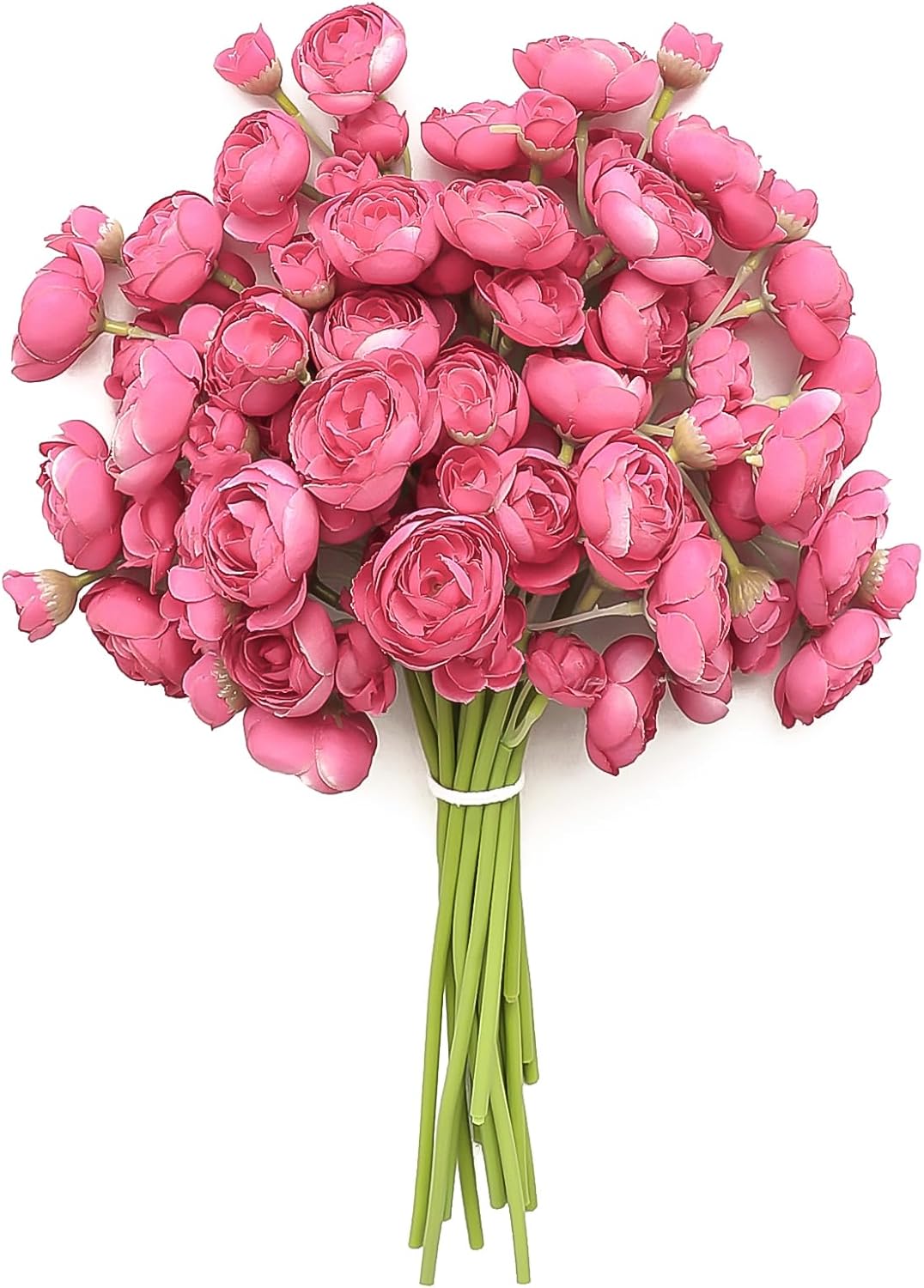 Ranunculus Artificial Flowers 18 Pcs Dusty Rose Faux Silk Mini Ranunculus Bulk Fake Wedding Filler Flowers for DIY Bouquets, Centerpieces, Bridal Shower Decorations & Arrangements