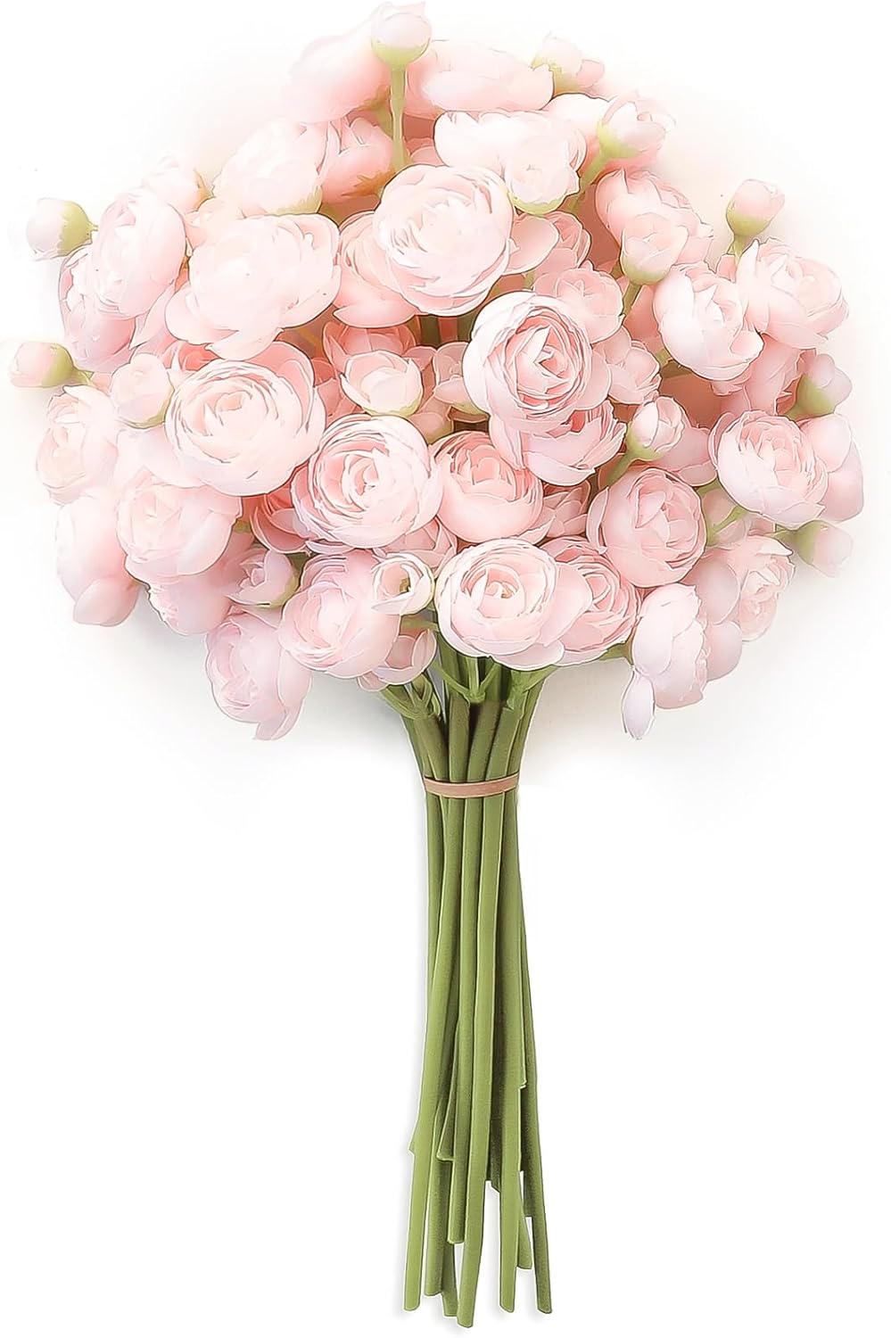 Ranunculus Artificial Flowers 18 Pcs Dusty Rose Faux Silk Mini Ranunculus Bulk Fake Wedding Filler Flowers for DIY Bouquets, Centerpieces, Bridal Shower Decorations & Arrangements