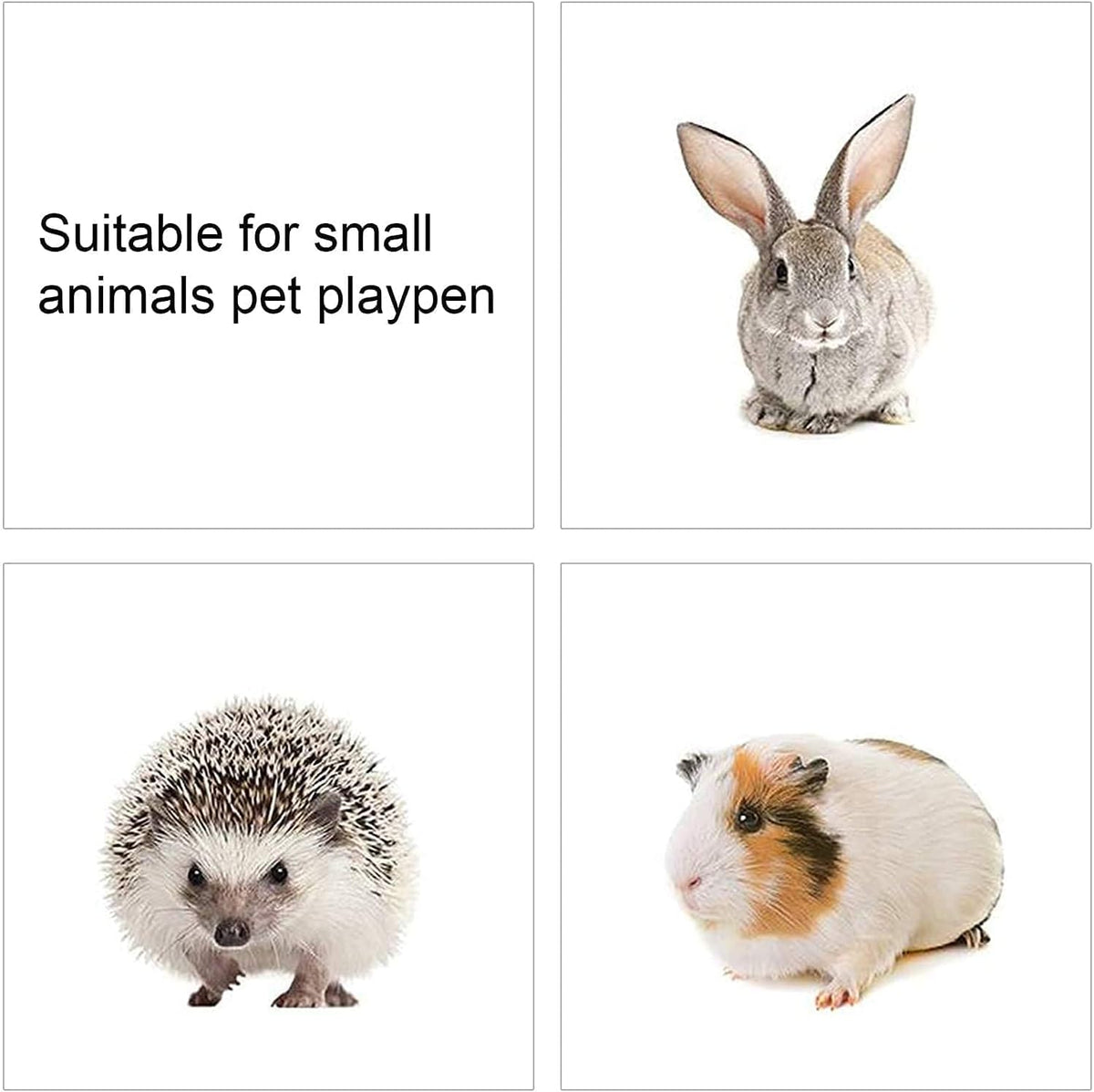 Pet Playpen, Small Animals Supplies, 12 Panels, 12" × 15", White