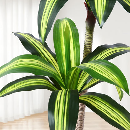 5 Ft Artificial Dracaena Tree，Faux Plants Indoor with Basket | Tall Fake Plant With Realistic Leaves,Floor Plant for Home Décor Office Living Room,Housewarming
