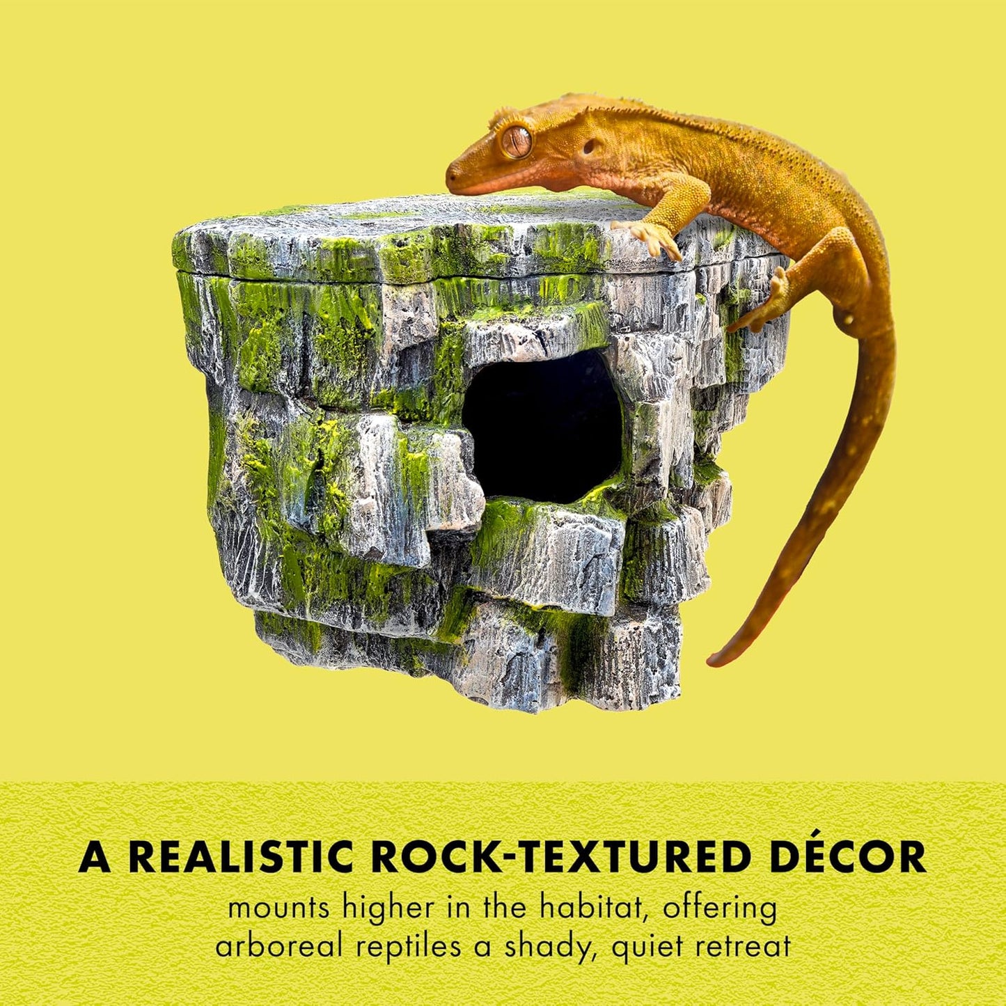 Vertical Décor Rock Cave 8.75 x 5.875 x 7.25",Grey