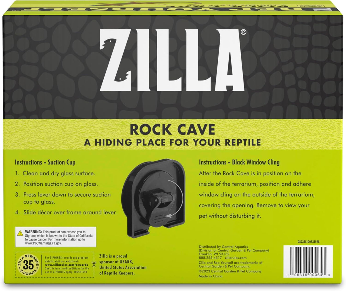Vertical Décor Rock Cave 8.75 x 5.875 x 7.25",Grey