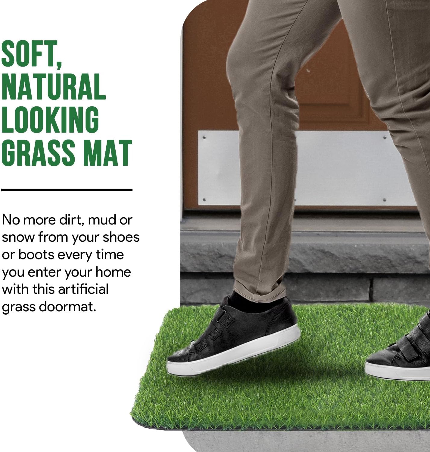 Fake Grass for Dogs, Artificial Turf Grass Indoor Outdoor, Mat for Dogs Soft Blades, Cesped Artificial for Patios, Dog Astro Turf for Balcony, Quick Clean, Easy Rinse Patio Rug, 35"x24"