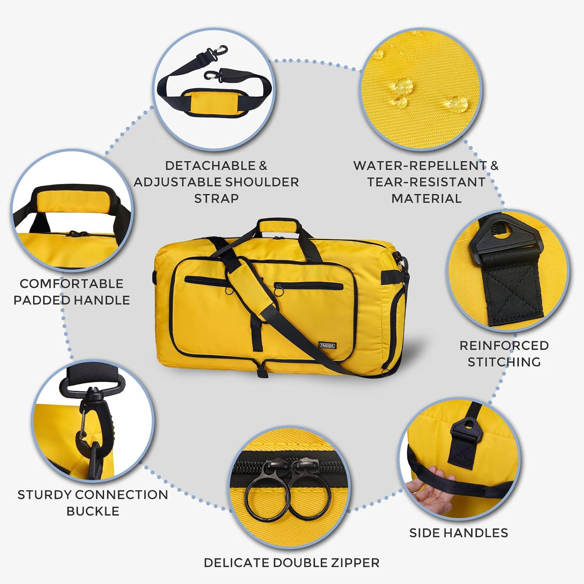 65L Duffle Bag Foldable Travel Duffel Bags for Men Women Travel Bag