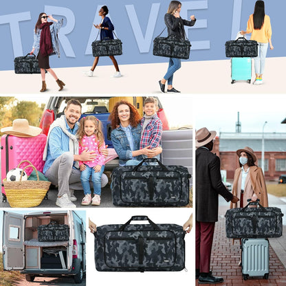 65L Duffle Bag Foldable Travel Duffel Bags for Men Women Travel Bag