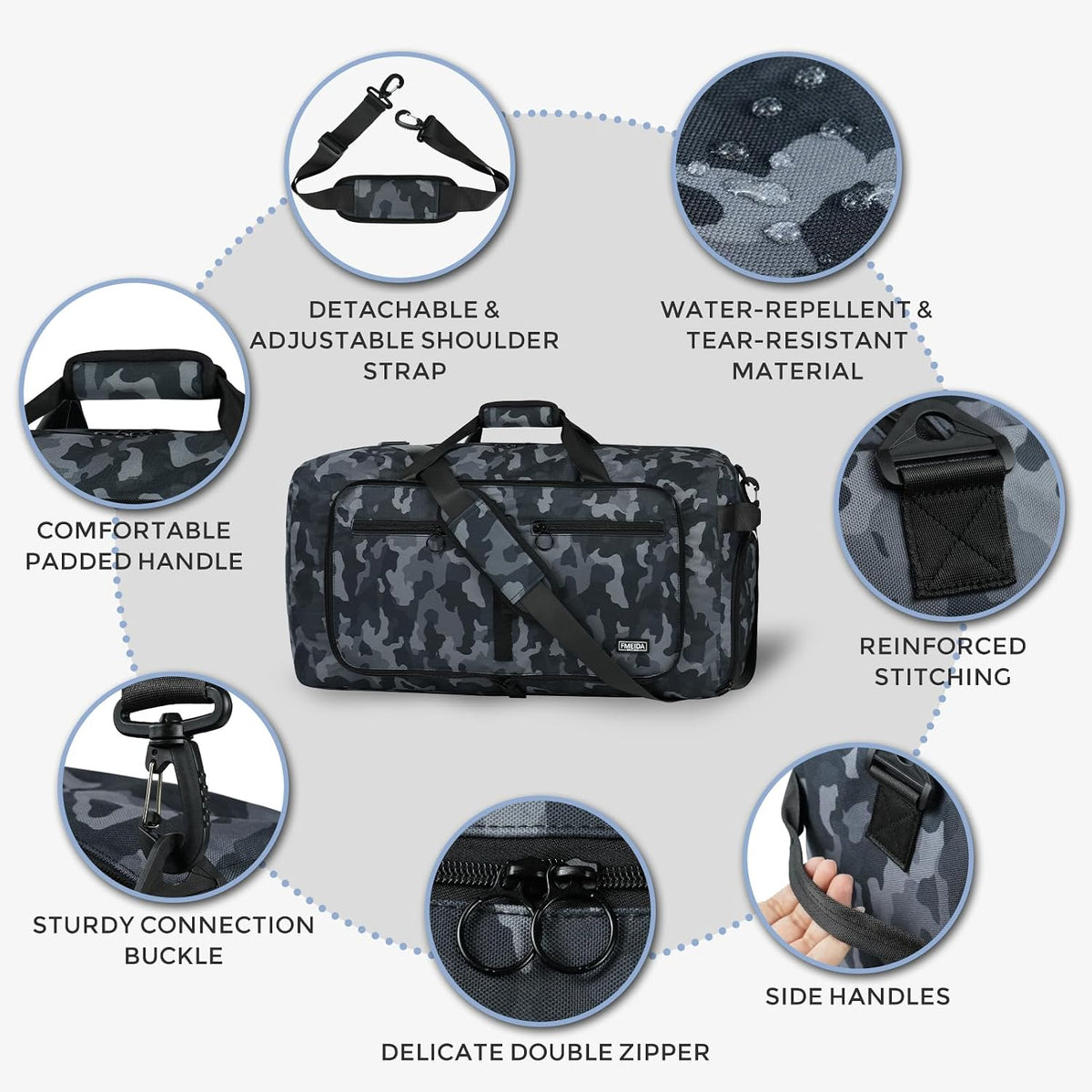65L Duffle Bag Foldable Travel Duffel Bags for Men Women Travel Bag