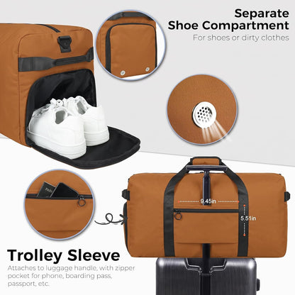 65L Duffle Bag Foldable Travel Duffel Bags for Men Women Travel Bag