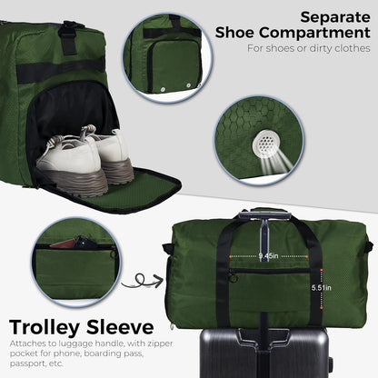 65L Duffle Bag Foldable Travel Duffel Bags for Men Women Travel Bag