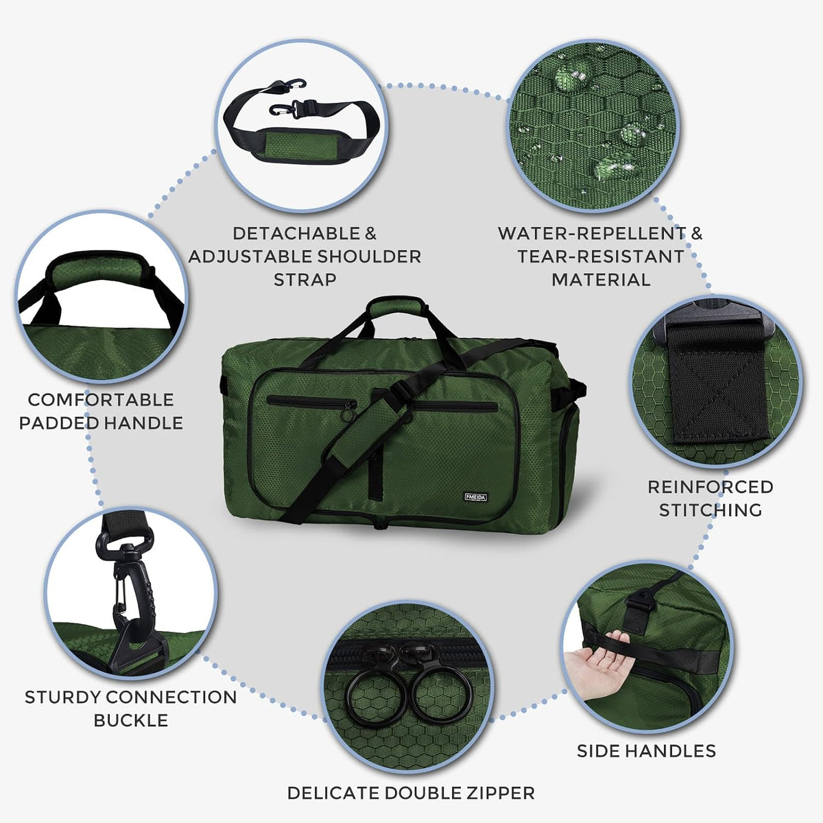 65L Duffle Bag Foldable Travel Duffel Bags for Men Women Travel Bag