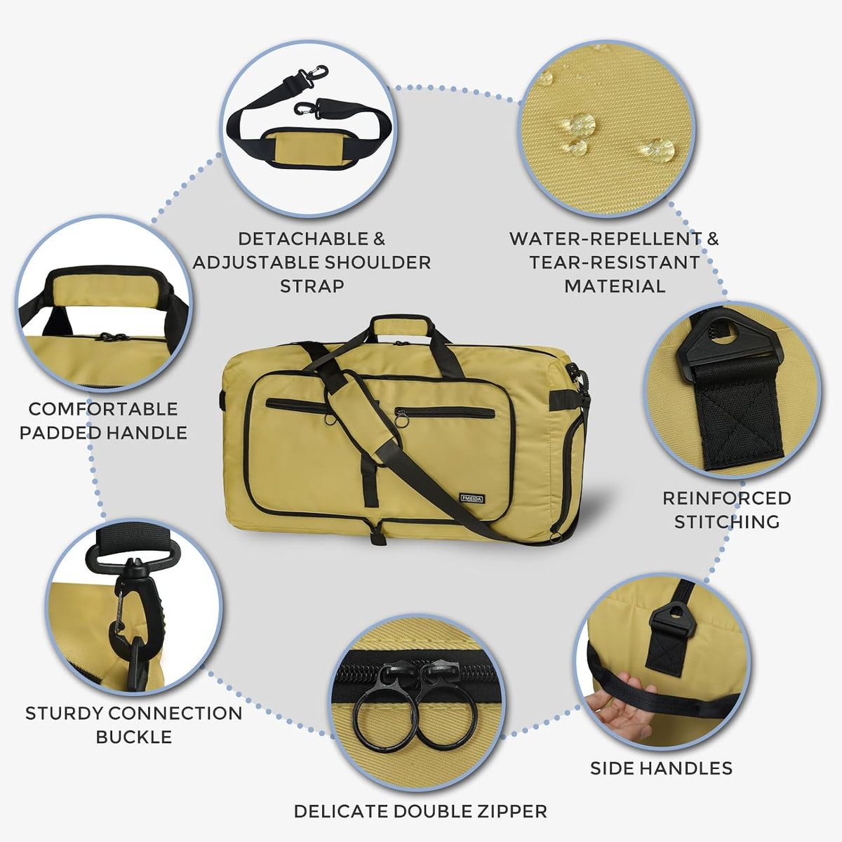 65L Duffle Bag Foldable Travel Duffel Bags for Men Women Travel Bag