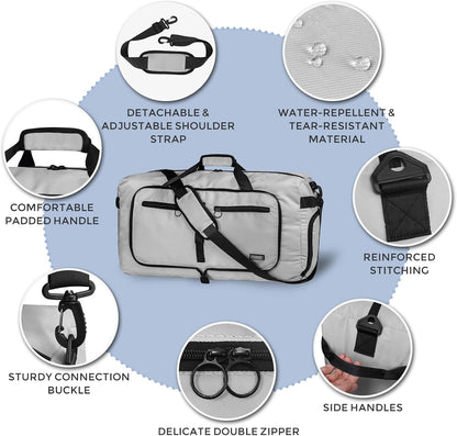65L Duffle Bag Foldable Travel Duffel Bags for Men Women Travel Bag