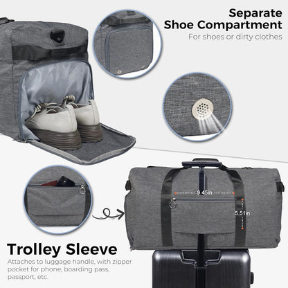 65L Duffle Bag Foldable Travel Duffel Bags for Men Women Travel Bag
