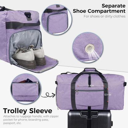 65L Duffle Bag Foldable Travel Duffel Bags for Men Women Travel Bag