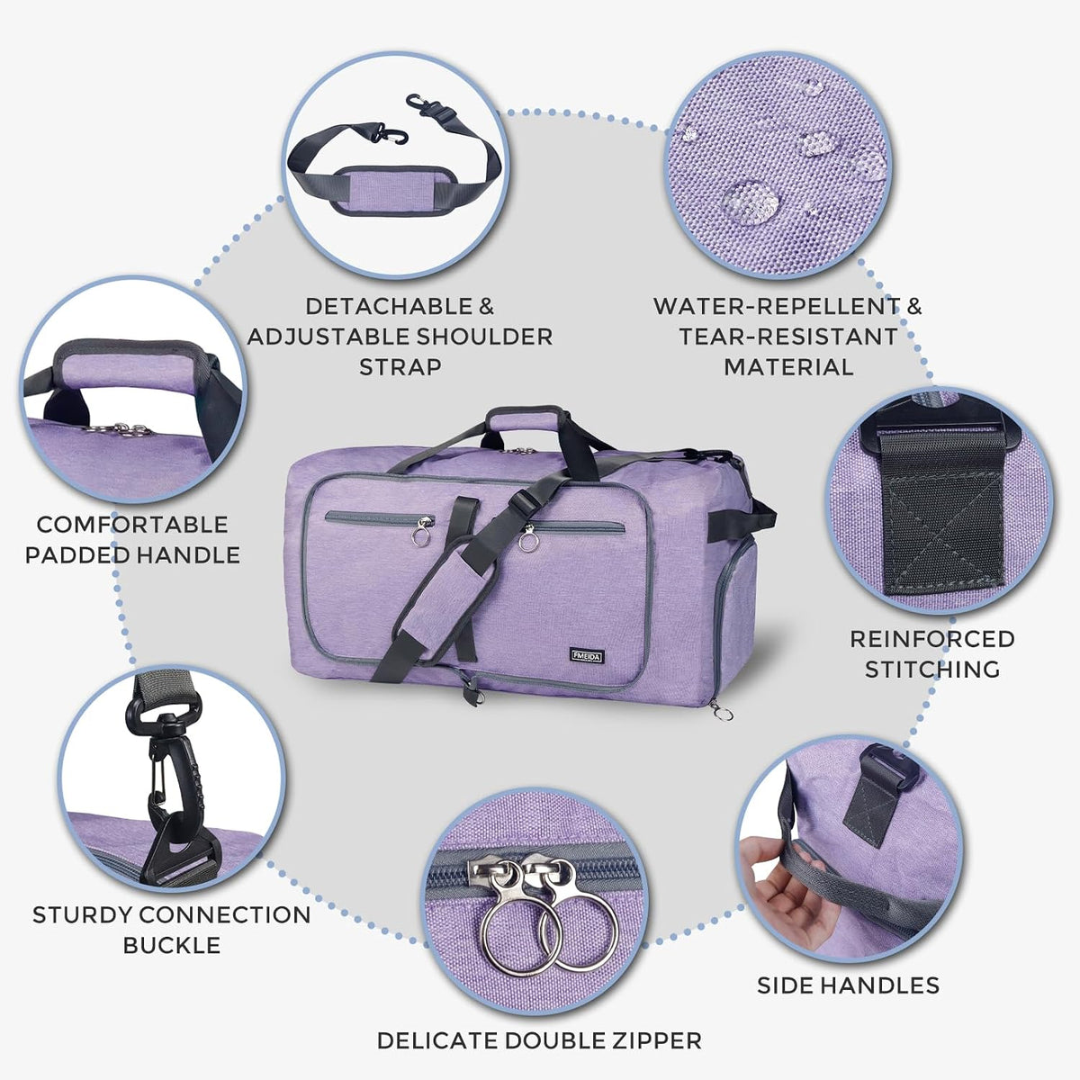 65L Duffle Bag Foldable Travel Duffel Bags for Men Women Travel Bag